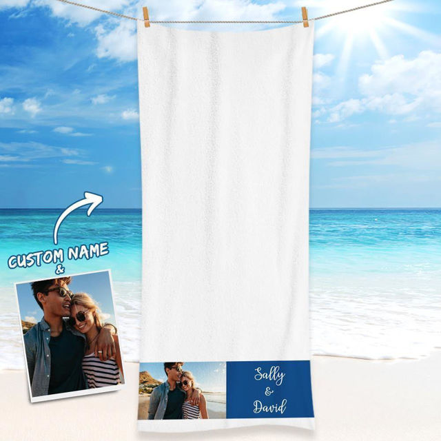 Picture of Engraved Photo Towel Sweet Couples