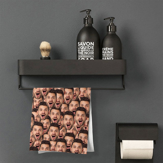 Picture of Custom Face Seamless Towel Personalized Photo Towel Funny Gift