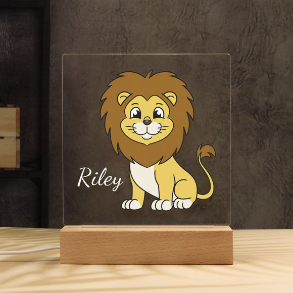 Bild von Löwen-Nachtlicht – personalisiert mit dem Namen Ihres Kindes