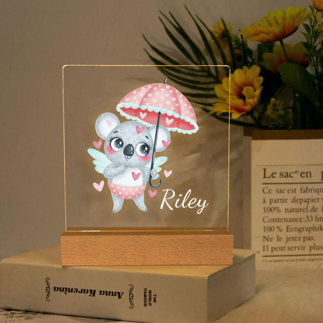 Picture of Umbrella Koala Night Light -  Personalized It With Your Kid's Name