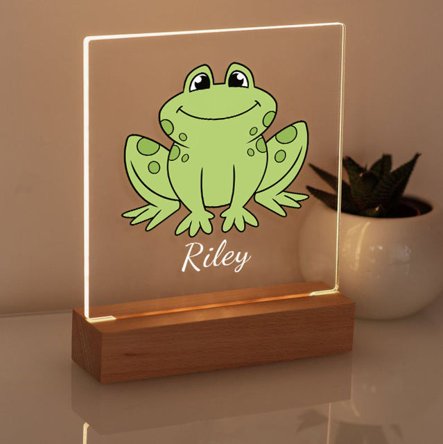 Picture of Frog Night Light -  Personalized It With Your Kid's Name