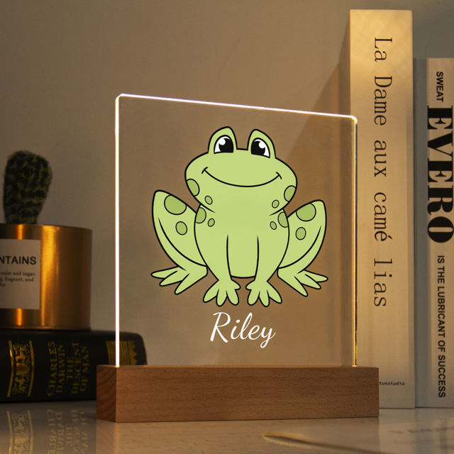 Picture of Frog Night Light -  Personalized It With Your Kid's Name