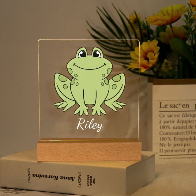 Picture of Frog Night Light -  Personalized It With Your Kid's Name