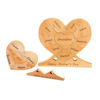Imagen de Adorno rústico de madera de corazón de rompecabezas familiar personalizado - El mejor regalo para el día de la madre