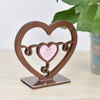 Bild von Personalisiertes Familienpuzzle-Herz-Acryl-Ornament im rustikalen Stil – das beste Geschenk zum Muttertag