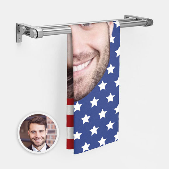 Bild von Kundenspezifisches Gesicht-Flaggen-Tuch-personalisiertes Foto-Tuch-lustiges Geschenk