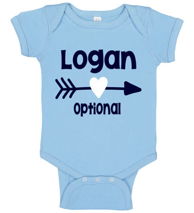 Imagen de Ropa de bebé personalizada Onesies de bebé personalizados Body infantil con nombre personalizado de manga corta - Flecha de corazón