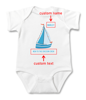 Picture of Custom Baby Clothing Personalized Baby Onesies Infant Bodysuit with Personalized Name Short-Sleeve - Ship