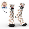 Picture of I Love Dad Custom Face Socks Father's Day Gifts