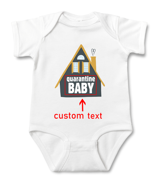 Picture of Custom Baby Clothing Personalized Baby Onesies Infant Bodysuit with Personalized Text Short-Sleeve - Spire house