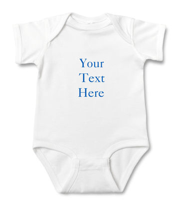 Picture of Custom Baby Clothing Personalized Baby Onesies Infant Bodysuit with Personalized Text & Color Short-Sleeve