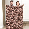 Imagen de Mantas de puré de cara personalizadas Manta de lana personalizada para parejas