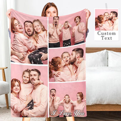 Bild von Kundenspezifische Foto-Decken Personalisierte Zuhause-Decken-Feriengeschenk-Decken