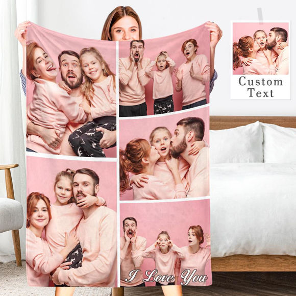 Picture of Custom Photo Blankets Personalized Home Blankets Holiday Gift Blankets