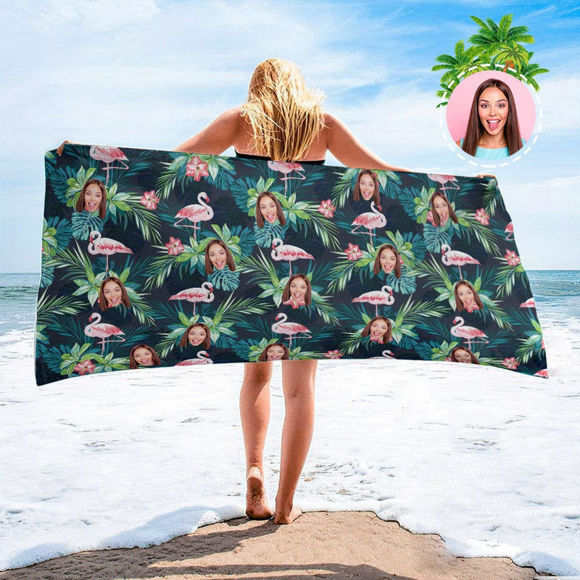 Imagen de Toallas de playa personalizadas con foto Toalla de playa personalizada Regalo de verano