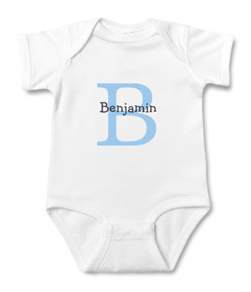 Picture of Custom Baby Clothing Personalized Baby Onesies Infant Bodysuit with Personalized Name & Color Short-Sleeve