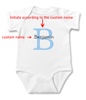 Picture of Custom Baby Clothing Personalized Baby Onesies Infant Bodysuit with Personalized Name & Color Short-Sleeve