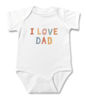 Imagen de Ropa de bebé personalizada Onesies de bebé personalizados Body infantil con manga corta de color personalizado - I LOVE DAD