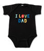 Imagen de Ropa de bebé personalizada Onesies de bebé personalizados Body infantil con manga corta de color personalizado - I LOVE DAD