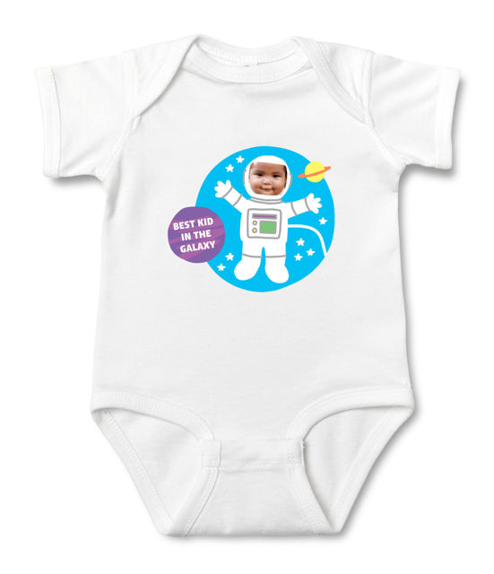 Picture of Custom Baby Clothing Personalized Baby Onesies Infant Bodysuit with Personalized Face Short-Sleeve - BEST KID