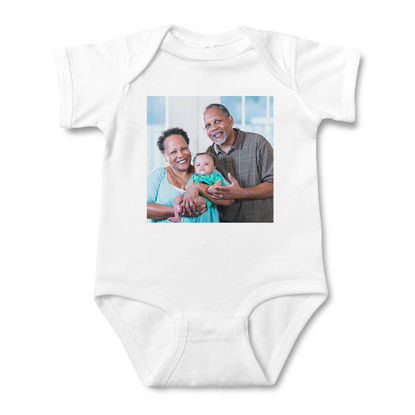 Picture of Custom Baby Clothing Personalized Baby Onesies Infant Bodysuit with Personalized Photos Short-Sleeve