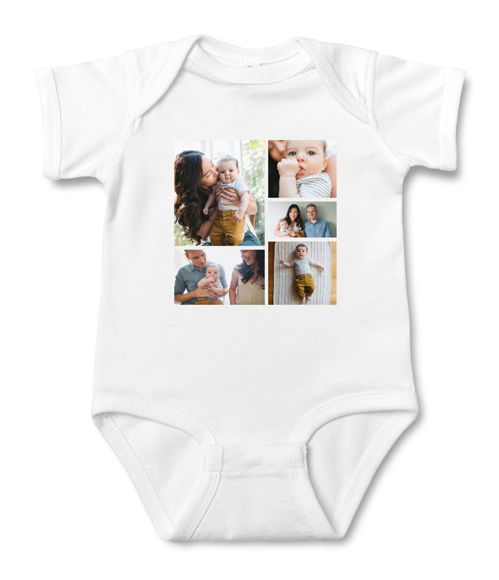 Imagen de Ropa de bebé personalizada Onesies de bebé personalizados Body infantil con fotos personalizadas de manga corta