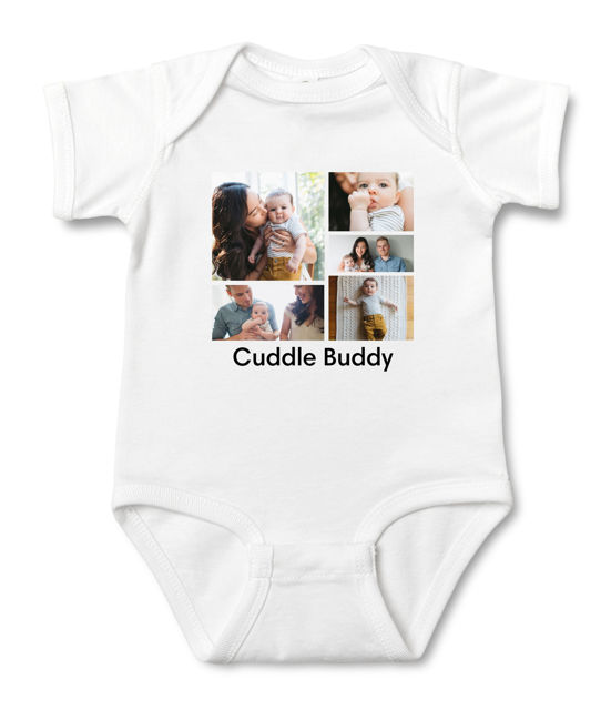 Picture of Custom Baby Clothing Personalized Baby Onesies Infant Bodysuit with Personalized Photos & Text Short-Sleeve