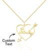 Picture of 925 Sterling Silver Personalized Name Necklace with Love Heart