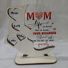 Imagen de Corazón de amor familiar personalizado con adorno rústico de girasol - El mejor regalo para el día de la madre