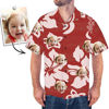 Imagen de Camisas hawaianas personalizadas con foto Camisas hawaianas florales personalizadas Camisas de manga corta personalizadas para el hogar de verano
