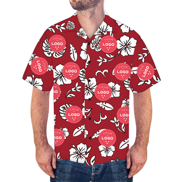 Picture of Custom Logo Shirt Men's Hawaiian Shirt Lily Flowers, corporate gifts