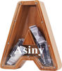 Image de Tirelire en Bois Personnalisée pour Enfants et Adultes - Tirelires Personnalisées 26 Alphabet Lettre A - Boîte d'Économie d'Argent Transparente pour Garçons et Filles