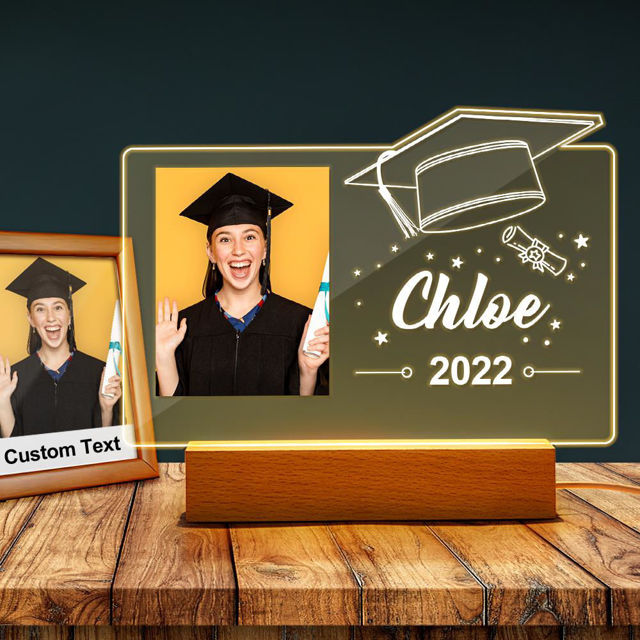 Picture of Custom Photo Night Light With Personalized Text Best Gift For Graduation Gift