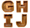 Image de Tirelire en Bois Personnalisée pour Enfants et Adultes - Tirelires Personnalisées 26 Alphabet Lettre T - Boîte d'Économie d'Argent Transparente pour Garçons et Filles