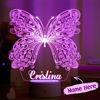Imagen de Luz de noche con nombre personalizado con iluminación LED de colores - Luz de noche de mariposa multicolor con nombre personalizado