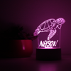 Picture of Custom Name Night Light With Colorful LED Lighting - Multicolor Turtle Night Light With Personalized Name