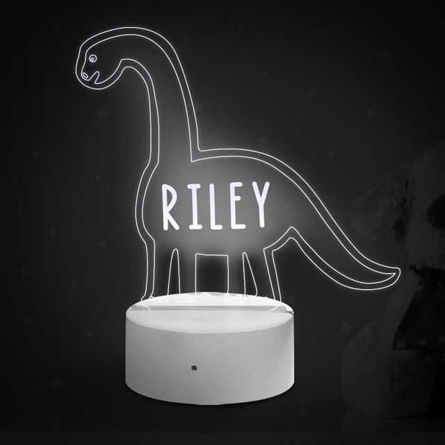 Picture of Custom Name Night Light With Colorful LED Lighting - Multicolor Macrocollum Night Light With Personalized Name