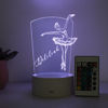 Imagen de Luz de noche con nombre personalizado con iluminación LED de colores - Luz de noche de ballet multicolor con nombre personalizado