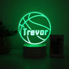 Imagen de Luz de noche con nombre personalizado con iluminación LED de colores - Luz de noche de baloncesto multicolor con nombre personalizado