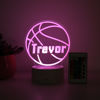 Imagen de Luz de noche con nombre personalizado con iluminación LED de colores - Luz de noche de baloncesto multicolor con nombre personalizado