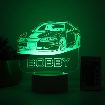 Picture of Custom Name Night Light With Colorful LED Lighting - Multicolor Car Night Light With Personalized Name