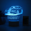 Imagen de Luz de noche con nombre personalizado con iluminación LED de colores - Luz de noche de coche multicolor con nombre personalizado