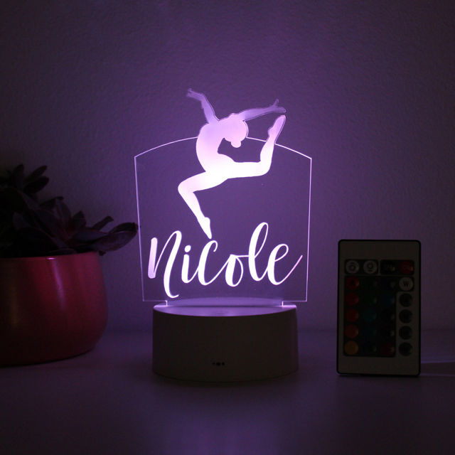 Picture of Custom Name Night Light With Colorful LED Lighting - Multicolor Dance Jumping Night Light With Personalized Name