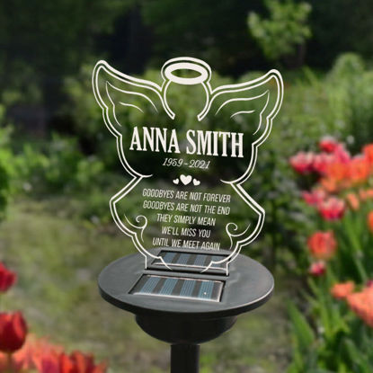 Picture of Personalized Solar Night Light - Angel - Garden Solar Light for Memorial