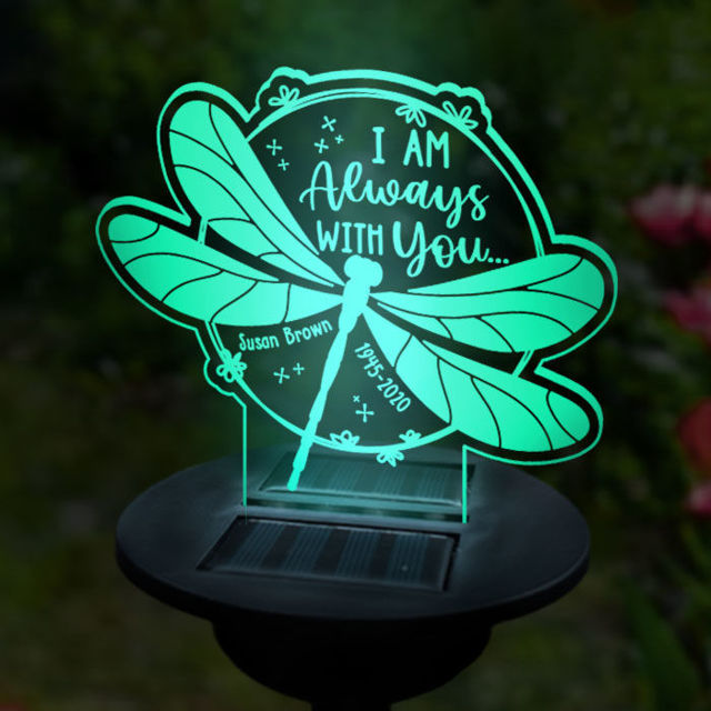 Picture of Personalized Solar Night Light - Dragonfly - Garden Solar Light for Memorial