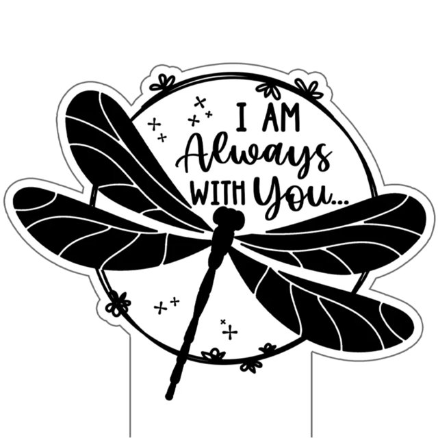 Picture of Personalized Solar Night Light - Dragonfly - Garden Solar Light for Memorial