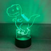 Imagen de Luz de noche con nombre personalizado con iluminación LED de colores - Luz de noche de niño dinosaurio multicolor con nombre personalizado