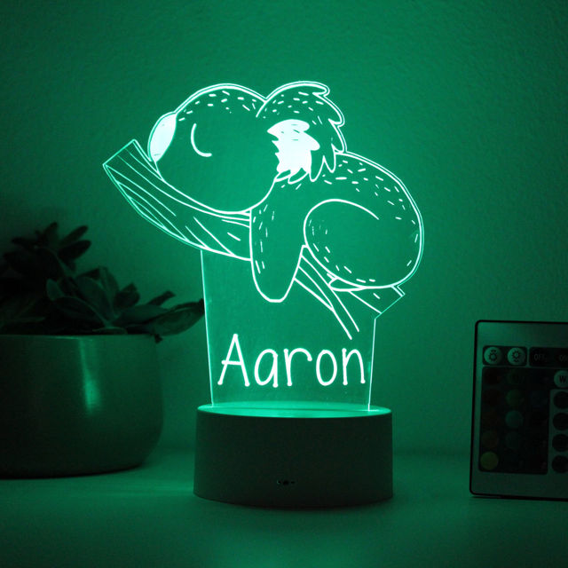 Picture of Custom Name Night Light With Colorful LED Lighting - Multicolor Koala Light With Personalized Name