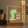 Image de Veilleuse garçon dinosaure | Personnalisez-le avec le nom de votre enfant | Meilleure idée de cadeau pour un anniversaire, Thanksgiving, Noël, etc.