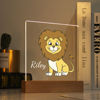 Image de Veilleuse Lion ｜ Personnalisez-la avec le nom de votre enfant ｜ Meilleure idée cadeau pour un anniversaire, Thanksgiving, Noël, etc.